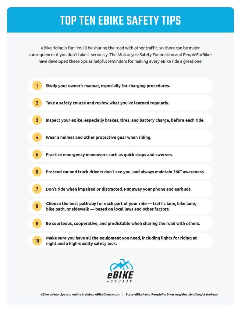 Top Ten eBike Safety Tips
